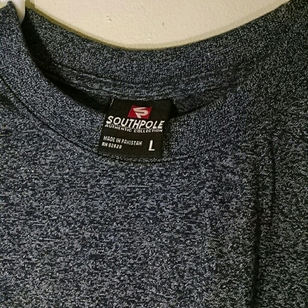 South Pole Navy Blue Large Long-Length Shirt